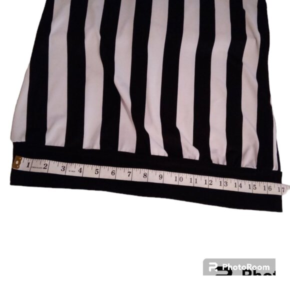 Per Seption Concept striped sheer double layer blouse sz S - Picture 7 of 8